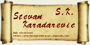 Stevan Karadarević vizit kartica